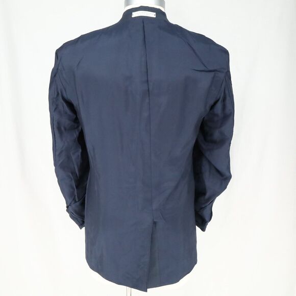 John W Nordstrom Sport Coat Mens 44R Blue Plaid Jacket Wool Reda Super 120s - Picture 14 of 16